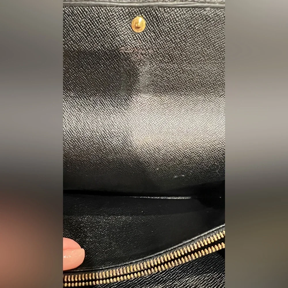 Louis Vuitton Vintage Epi Dark Navy Textured Wallet
